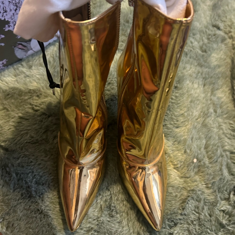 Gold boots